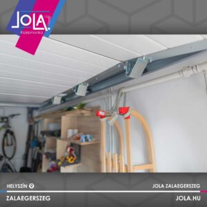 Szekcionált garázskapu felső síne, Zalaegerszeg JOLA kivitelezés