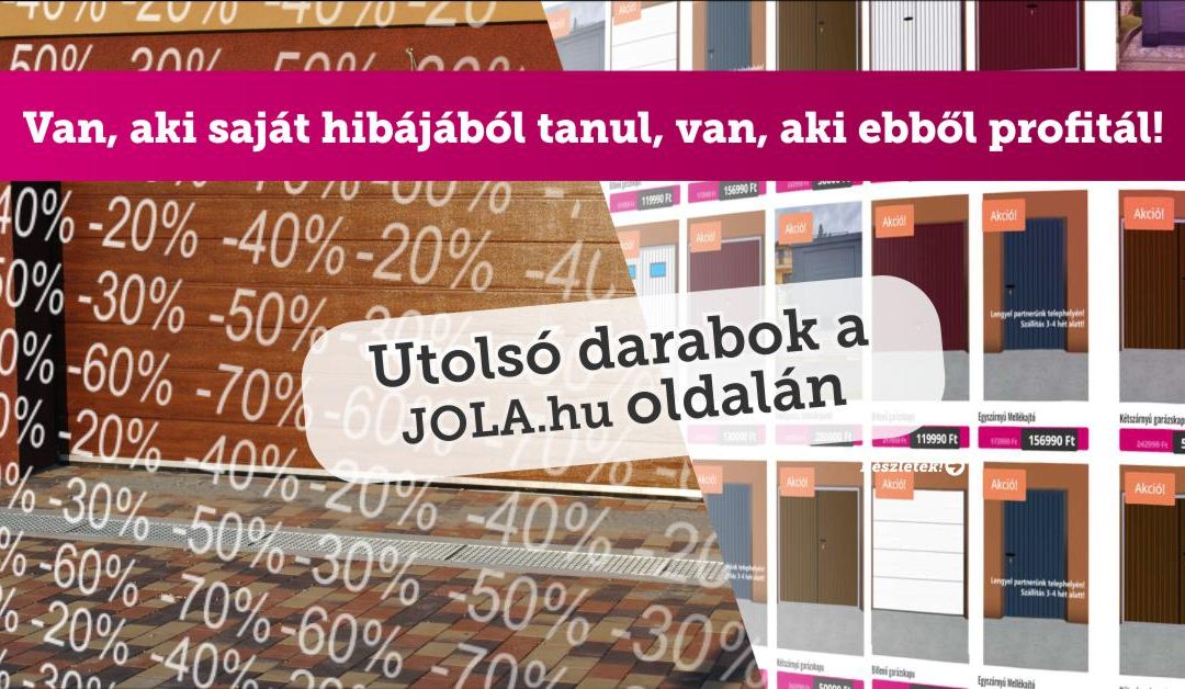 Van, aki saját hibájából tanul, van, aki ebből profitál!