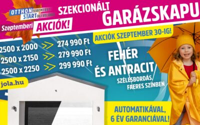 Verhetetlen szeptemberi garázskapu árak